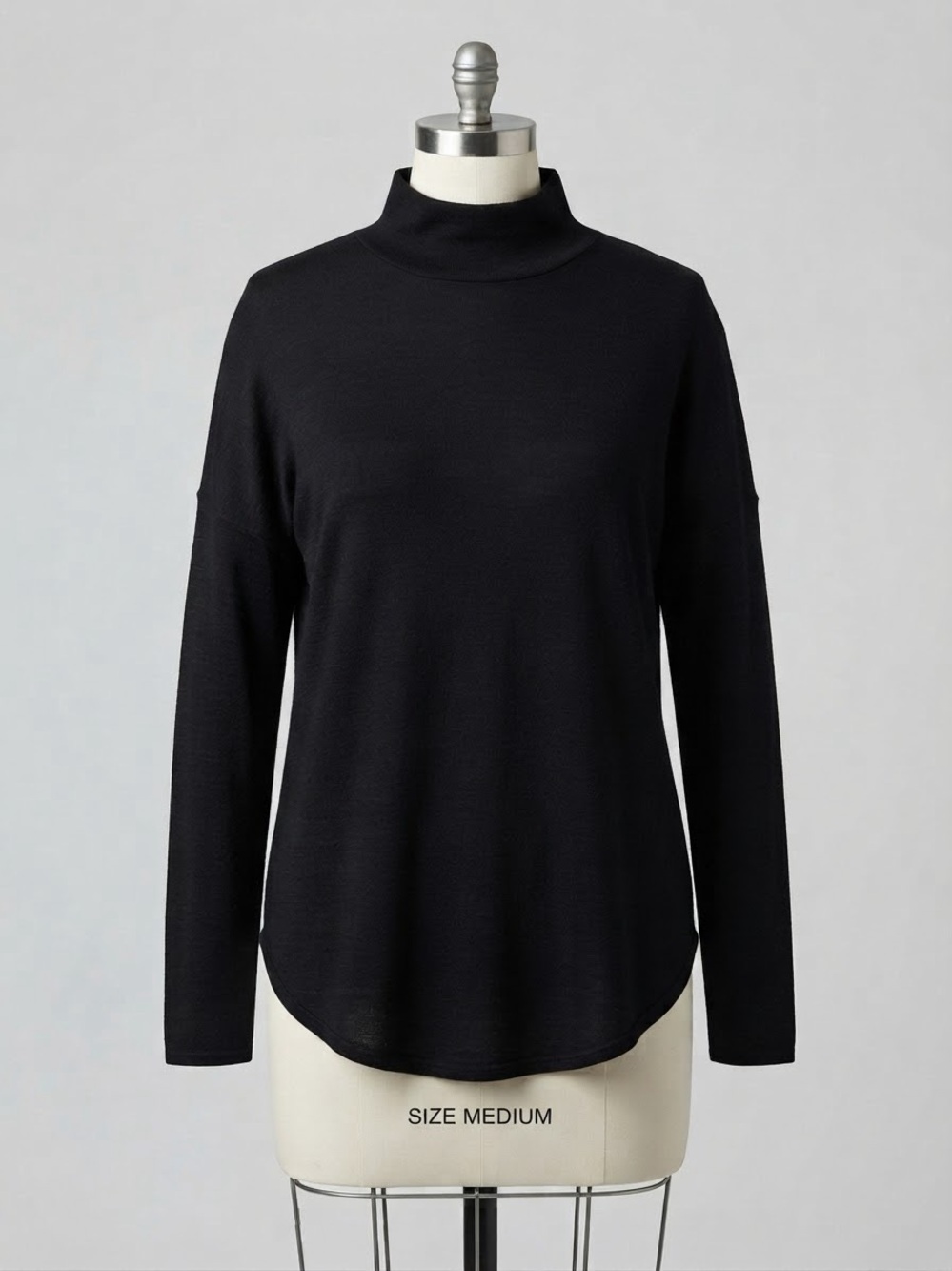 Banana Republic Black Mock Neck Long Sleeve Top